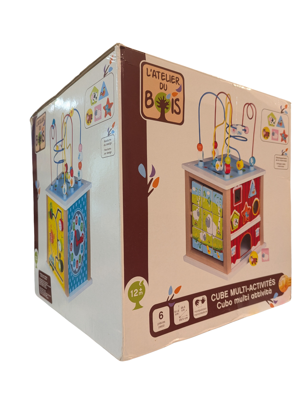 Cube Multi-Activités en Bois – L'Atelier du Bois