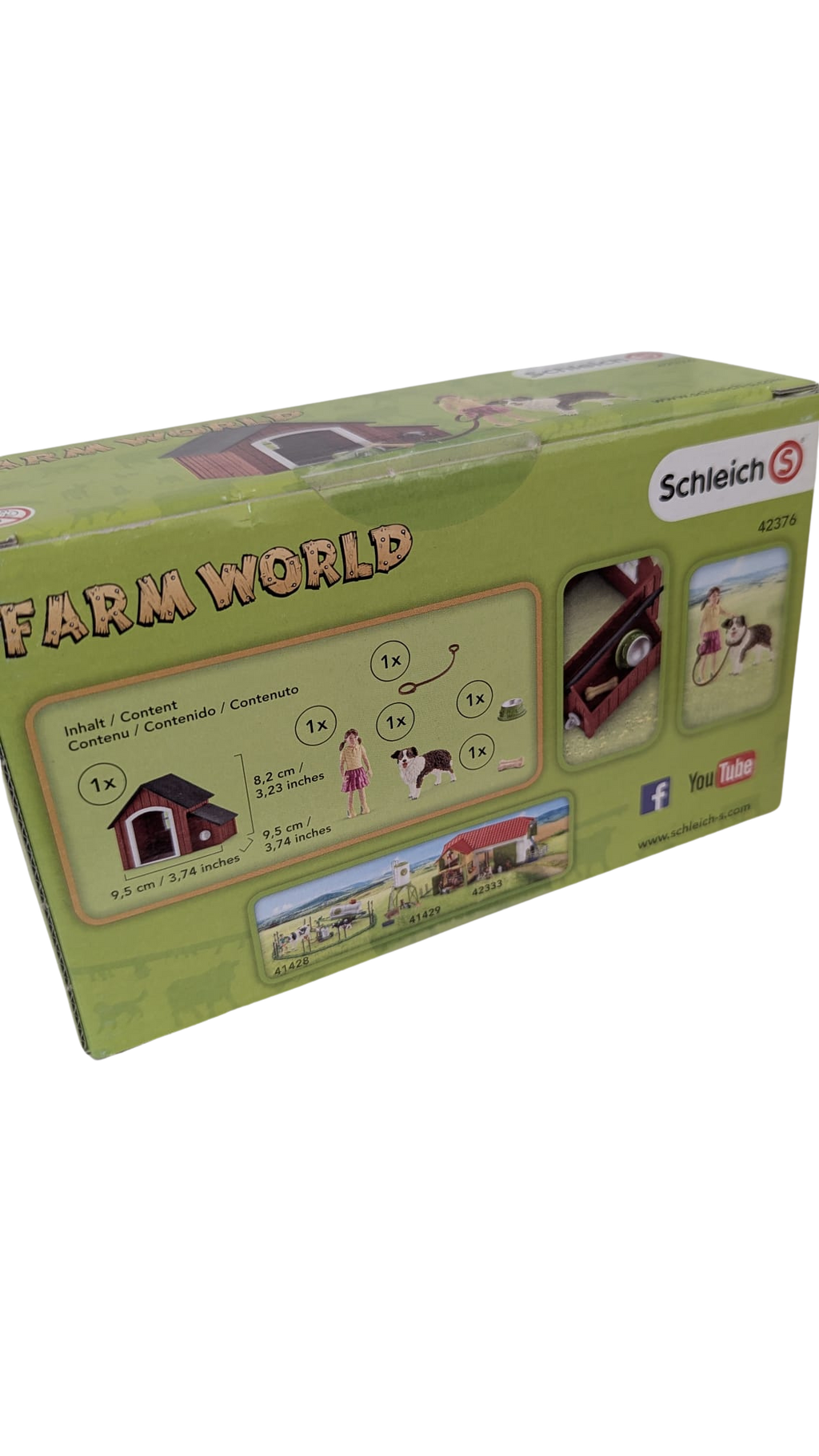Niche pour chien avec fillette – Schleich Farm World