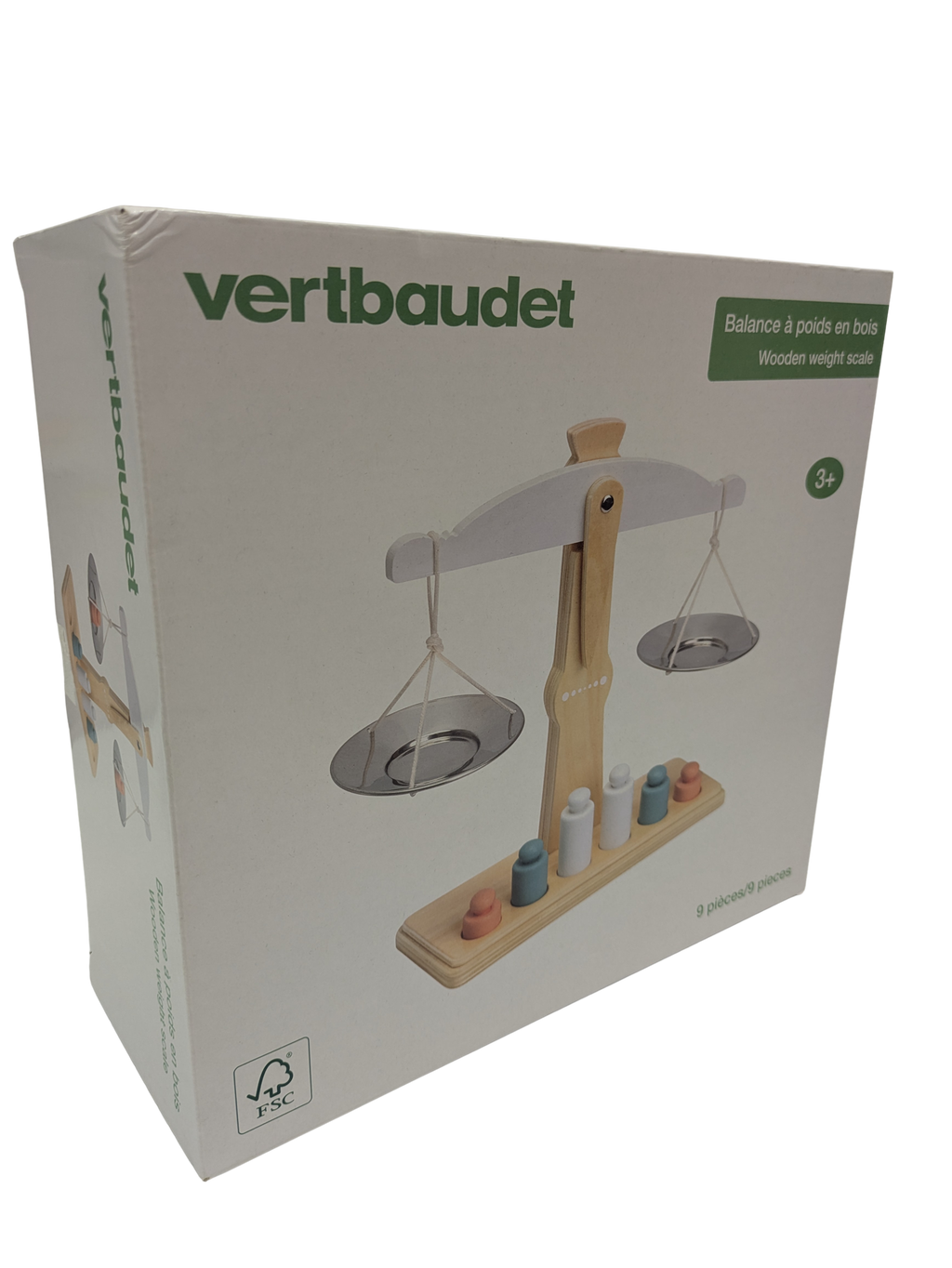 Balance à poids en bois – Vertbaudet