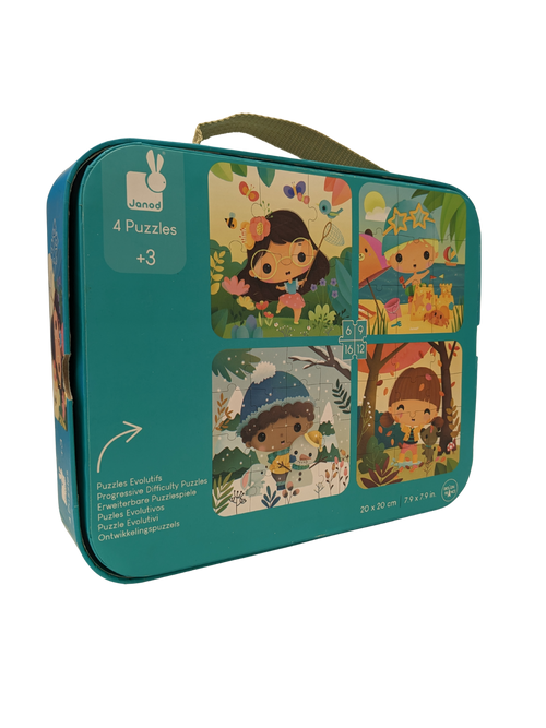 4 Puzzles évolutifs Janod (6 / 9 / 12 / 16 pièces)