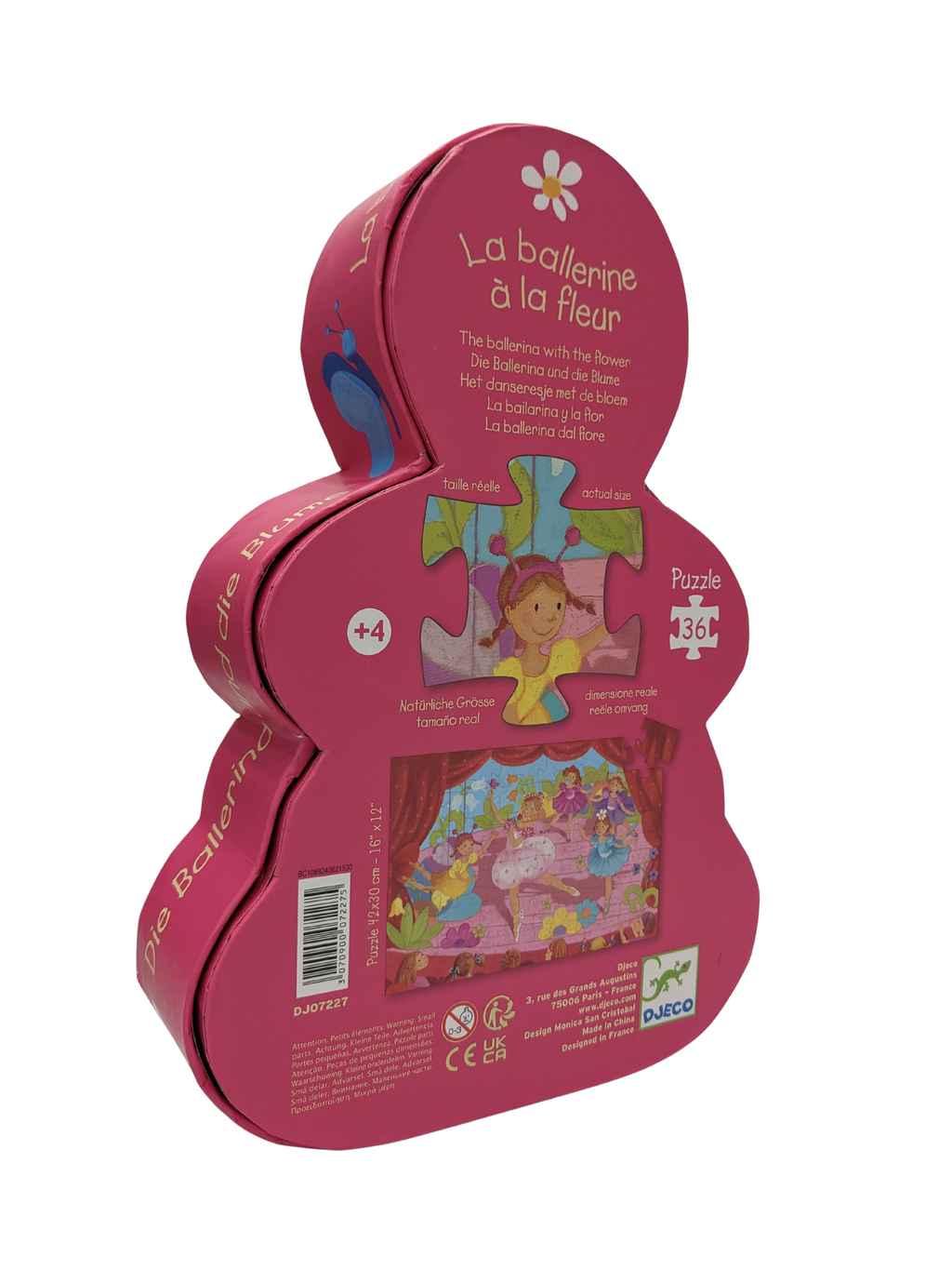 Silhouette puzzle 36 pieces – The Flower Ballerina (Djeco)