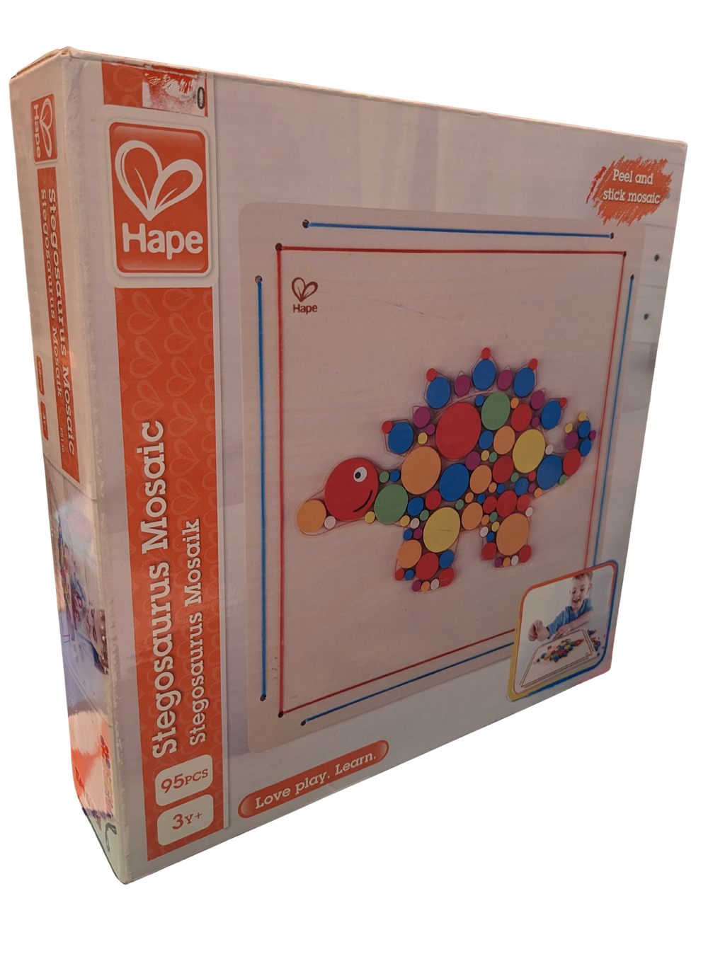 Stegosaurus Mosaic Kit (95 pieces) - Hape