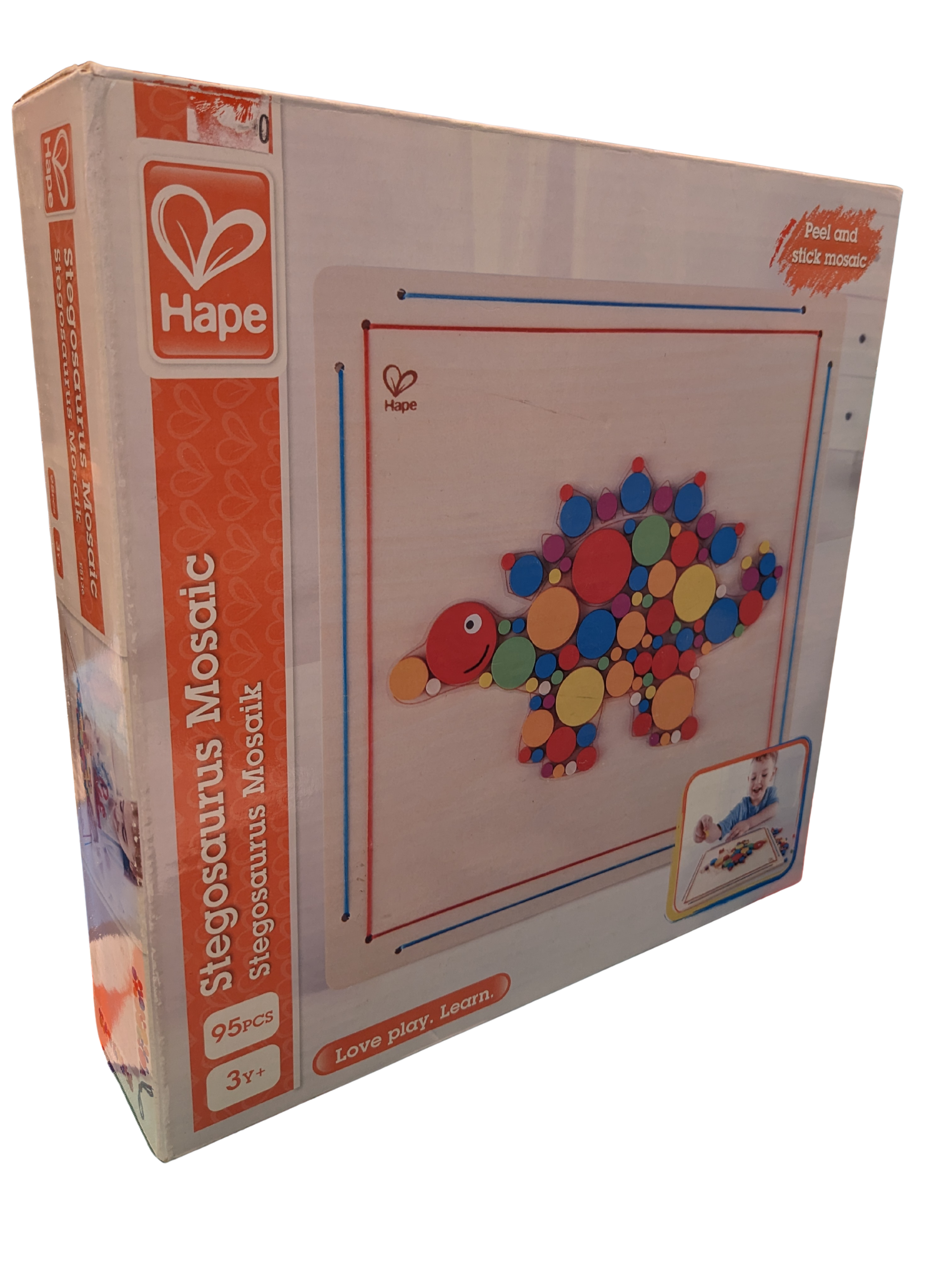 Stegosaurus Mosaic Kit (95 pieces) - Hape