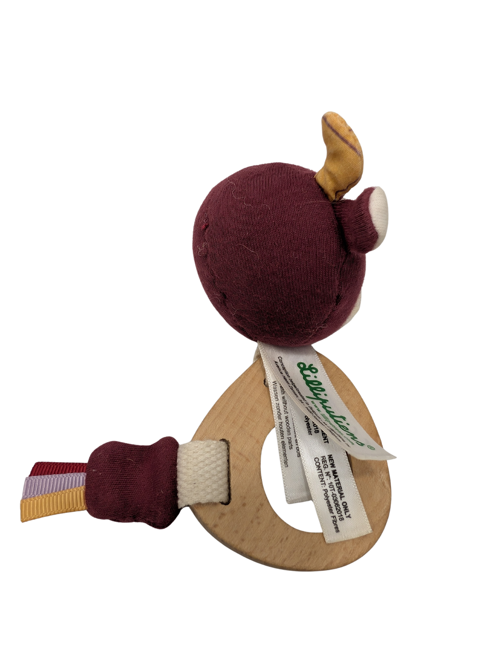 Hochet bébé en bois et tissu – Lilliputiens