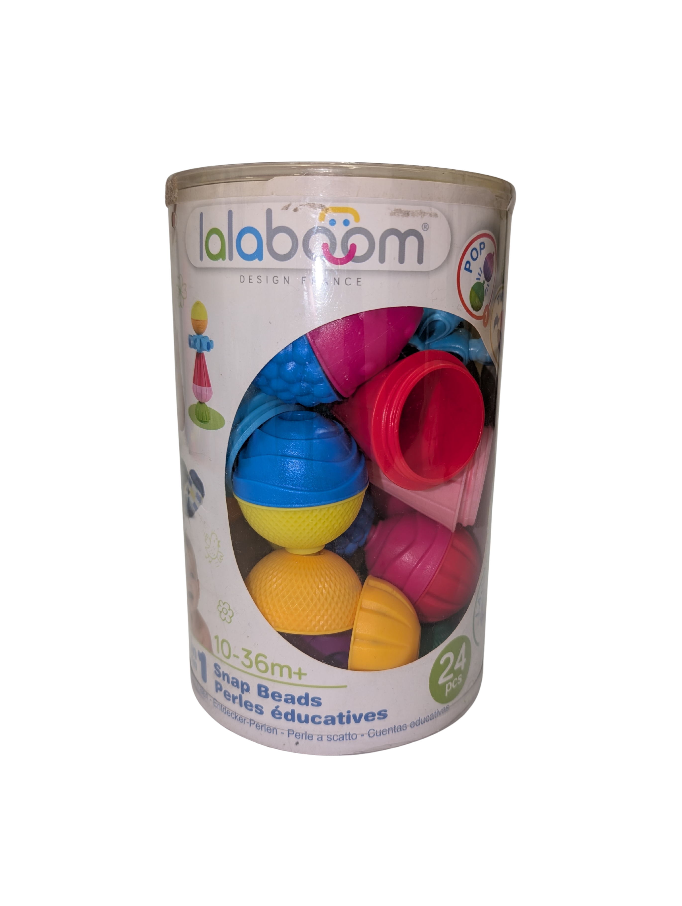 Lalaboom – Perles éducatives Snap Beads 24 pièces