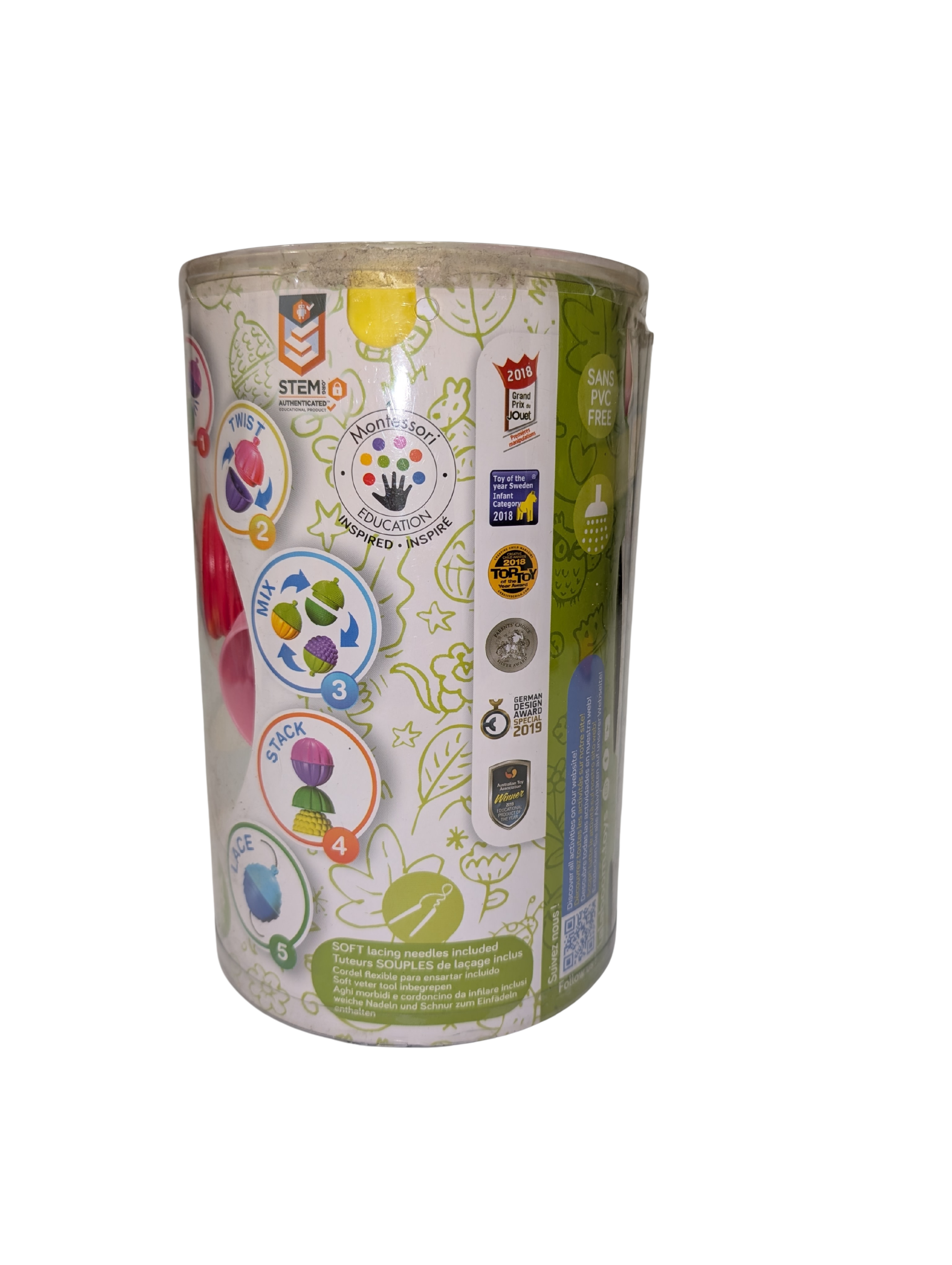 Lalaboom – Perles éducatives Snap Beads 24 pièces