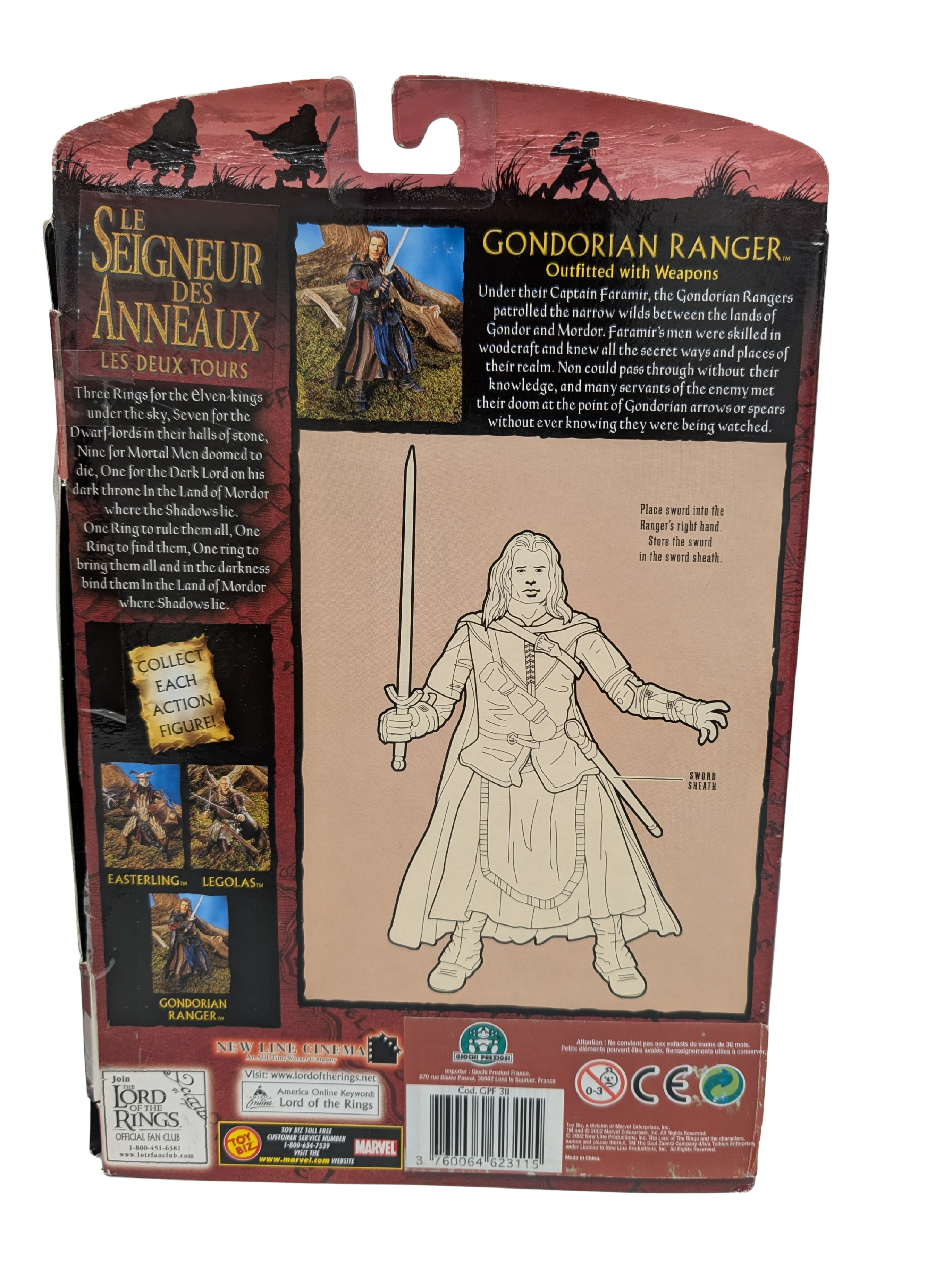 Figurine Gondorian Ranger – Toy Biz