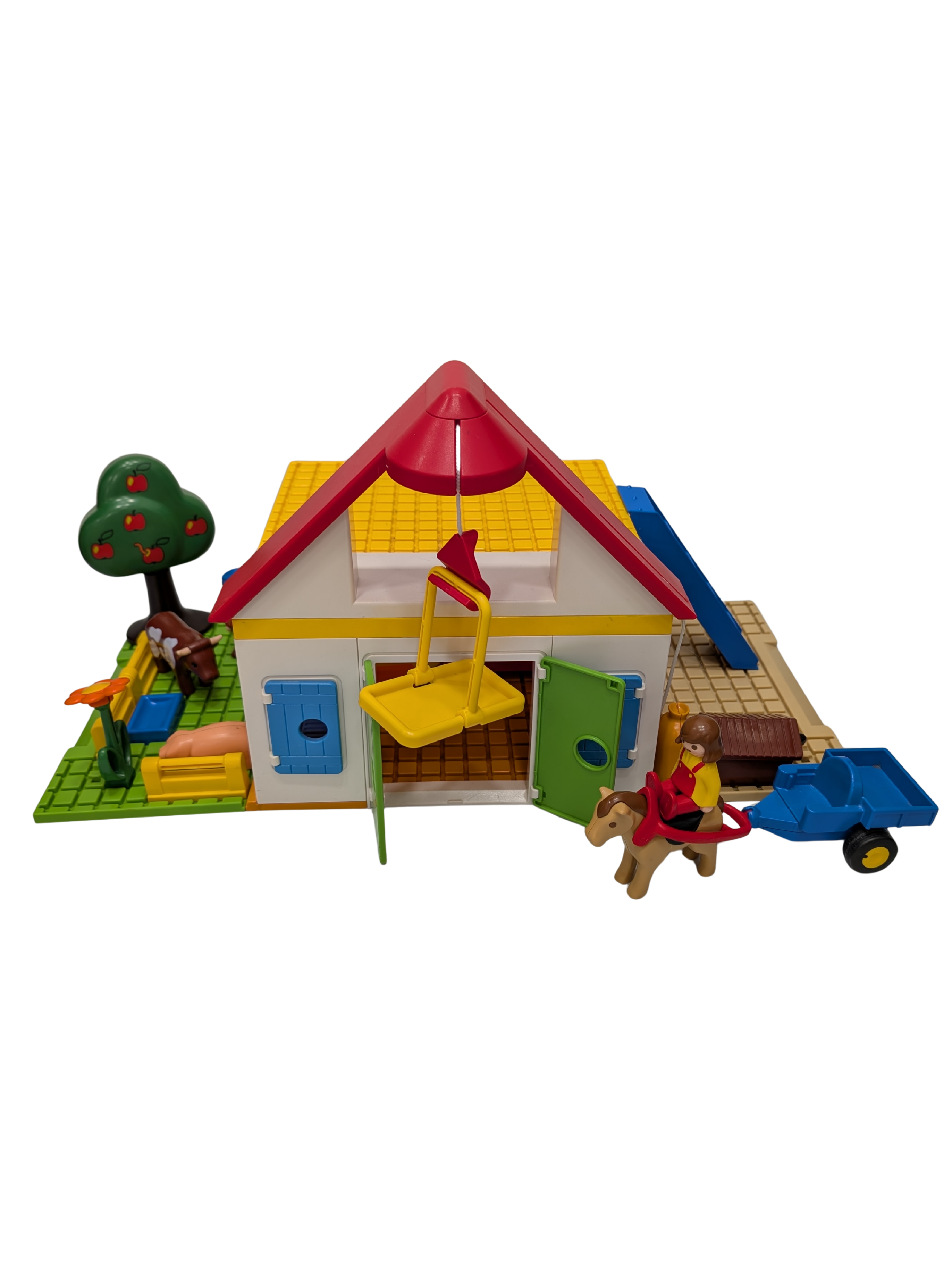 Playmobil 1.2.3 6750 – Ferme avec cheval et monte-charge