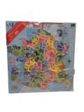 Vilac – Carte de France magnétique en bois – 95 magnets