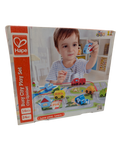 Hape Busy City Play Set – Tapis de ville avec véhicules en bois – 16 pièces