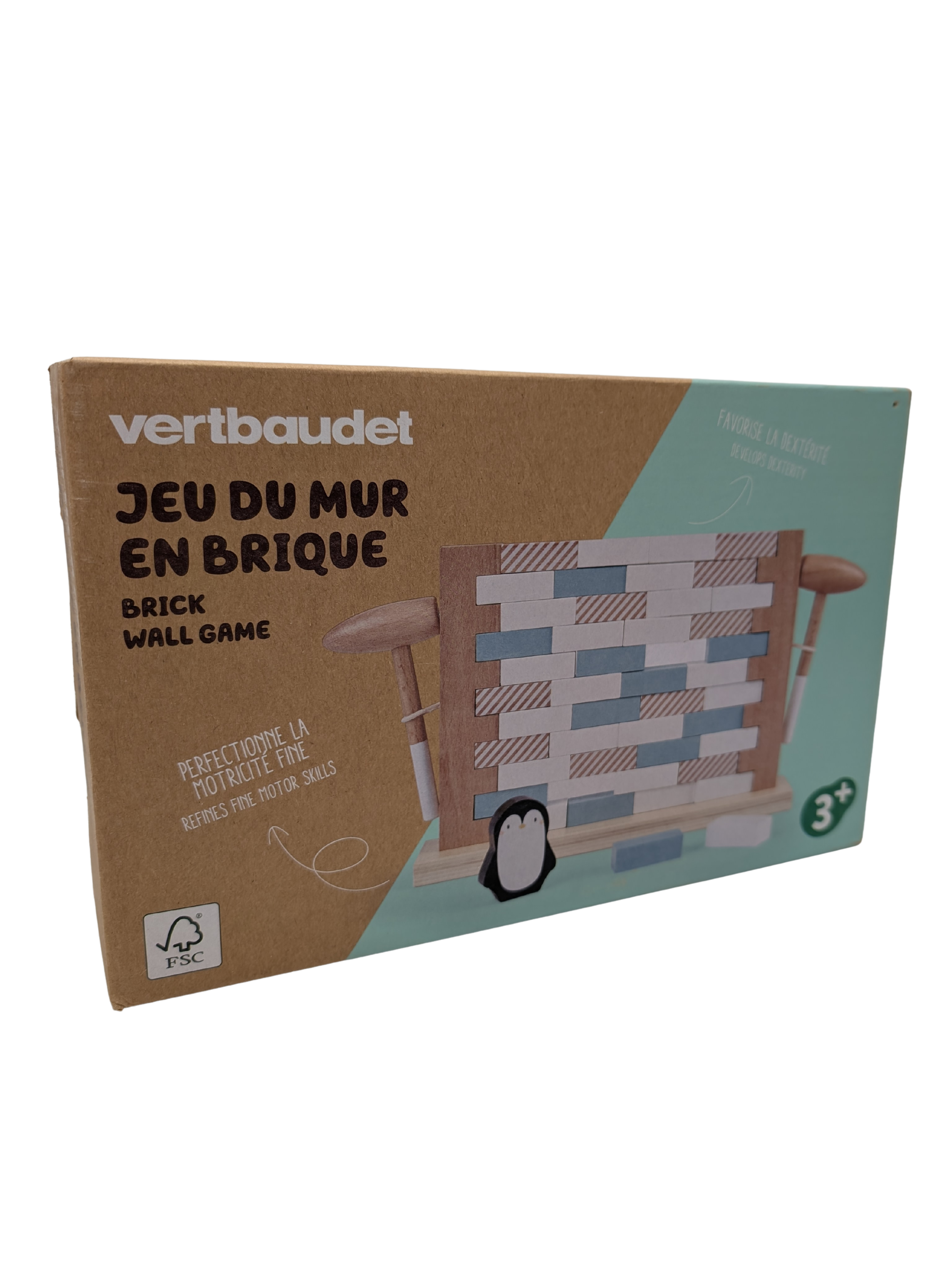 Vertbaudet – Jeu du mur en brique en bois – Brick Wall Game
