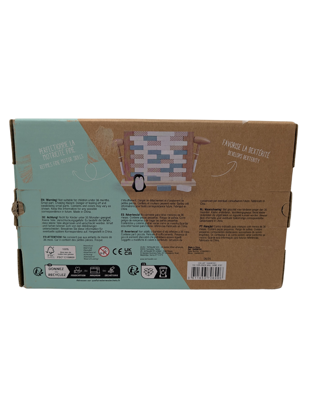 Vertbaudet – Jeu du mur en brique en bois – Brick Wall Game