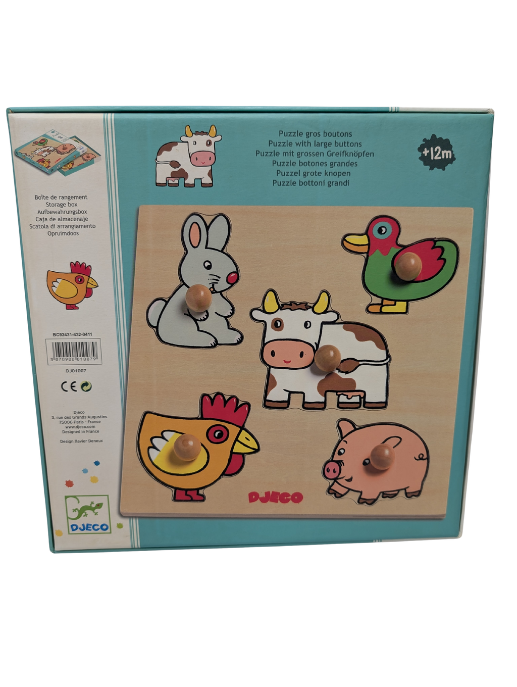 Puzzle en bois animaux de la ferme – Djeco