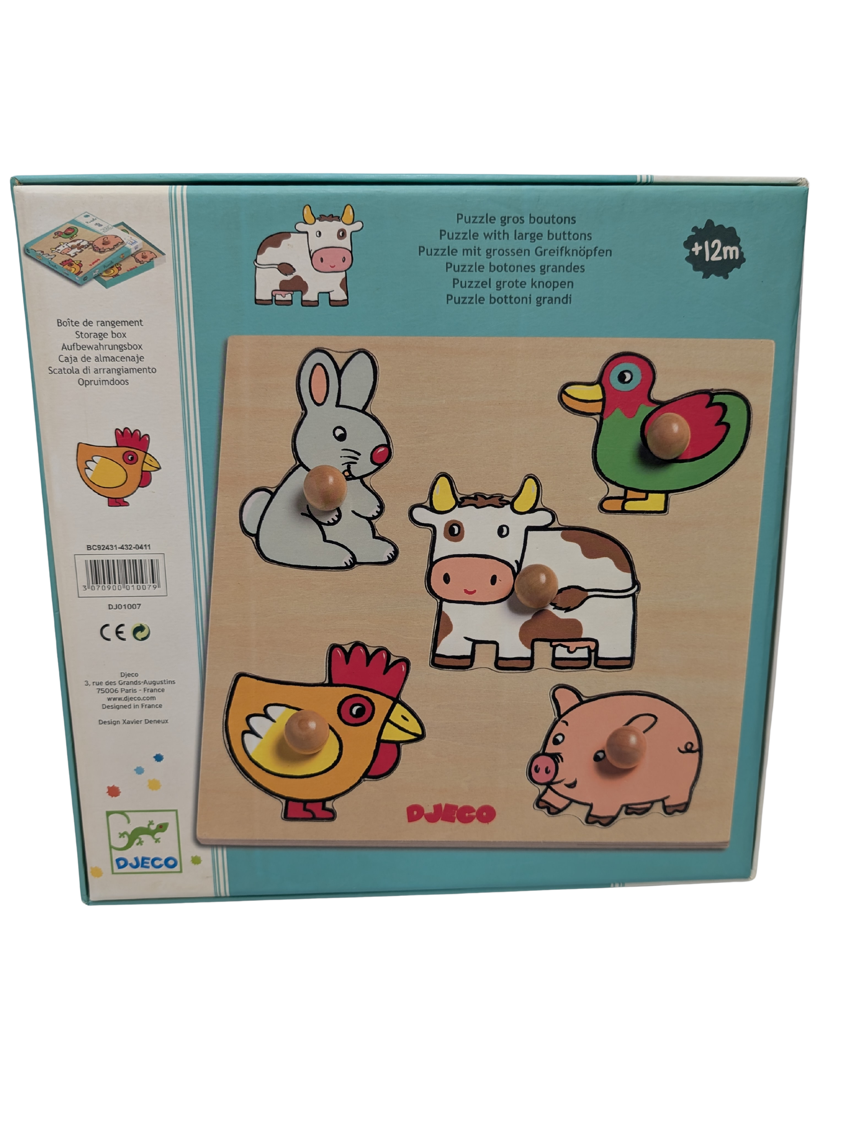 Puzzle en bois animaux de la ferme – Djeco