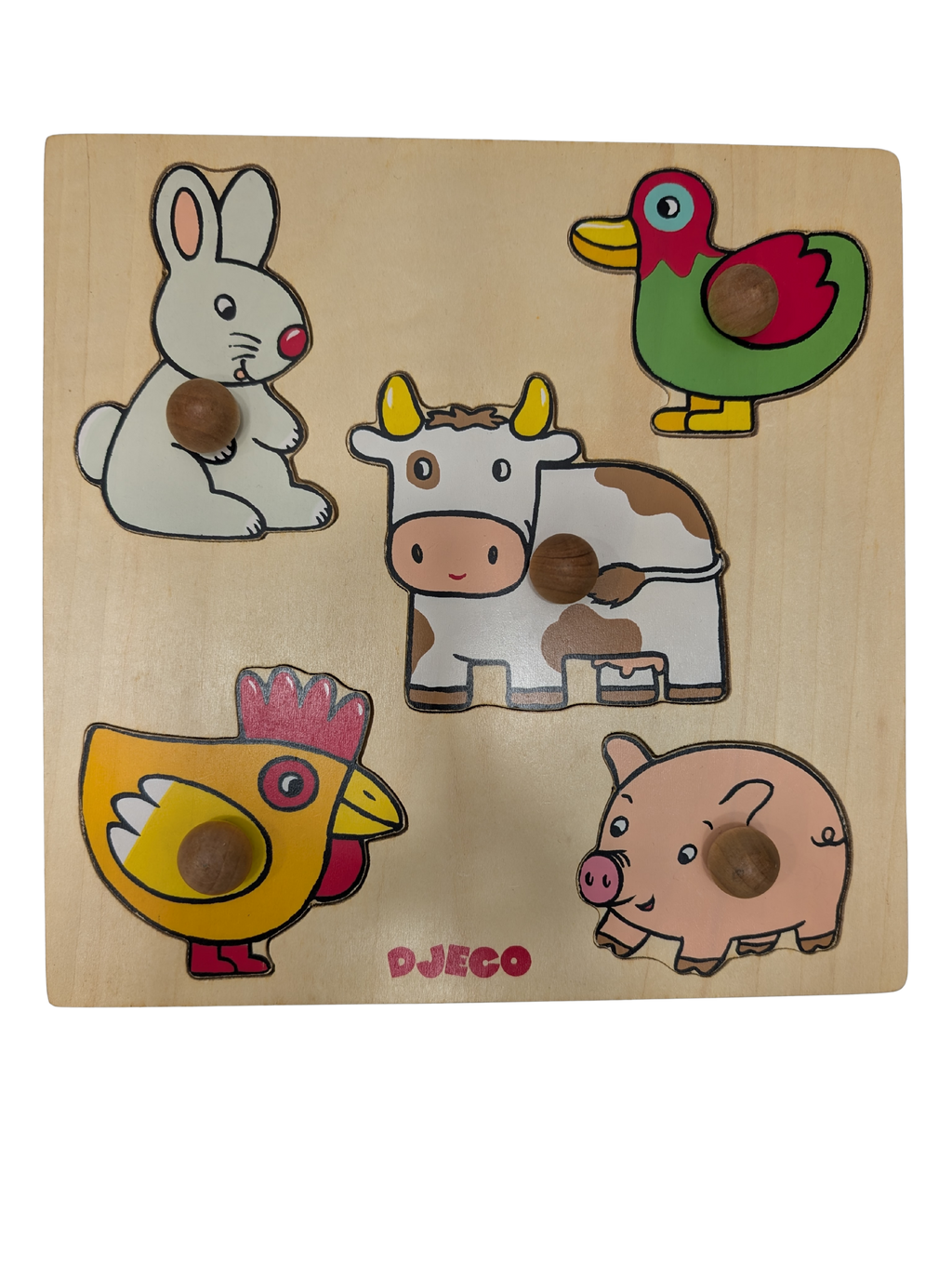 Puzzle en bois animaux de la ferme – Djeco