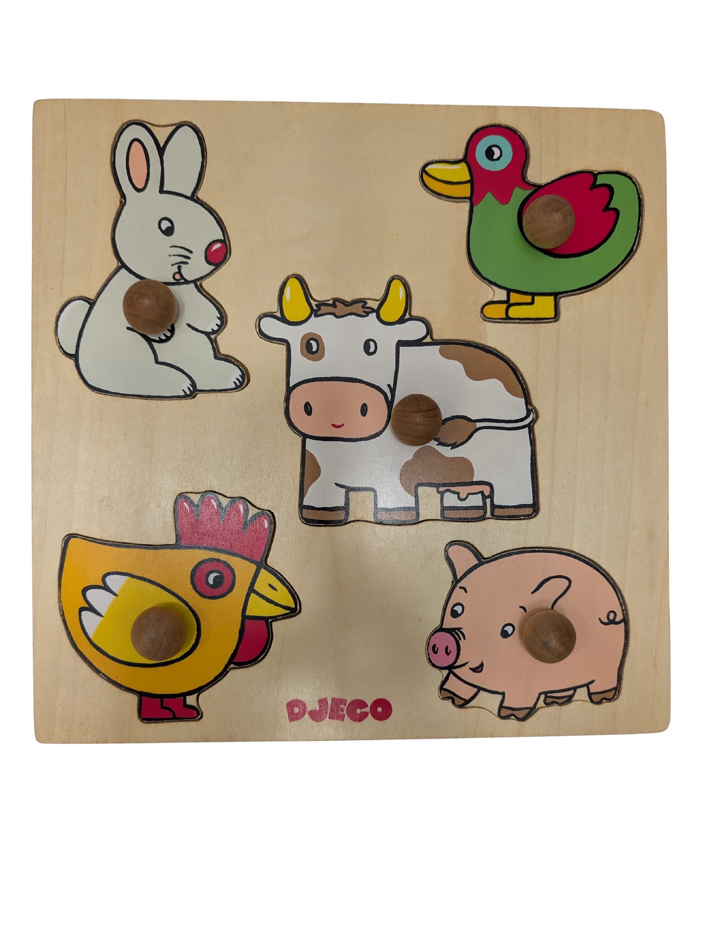 Puzzle en bois animaux de la ferme – Djeco
