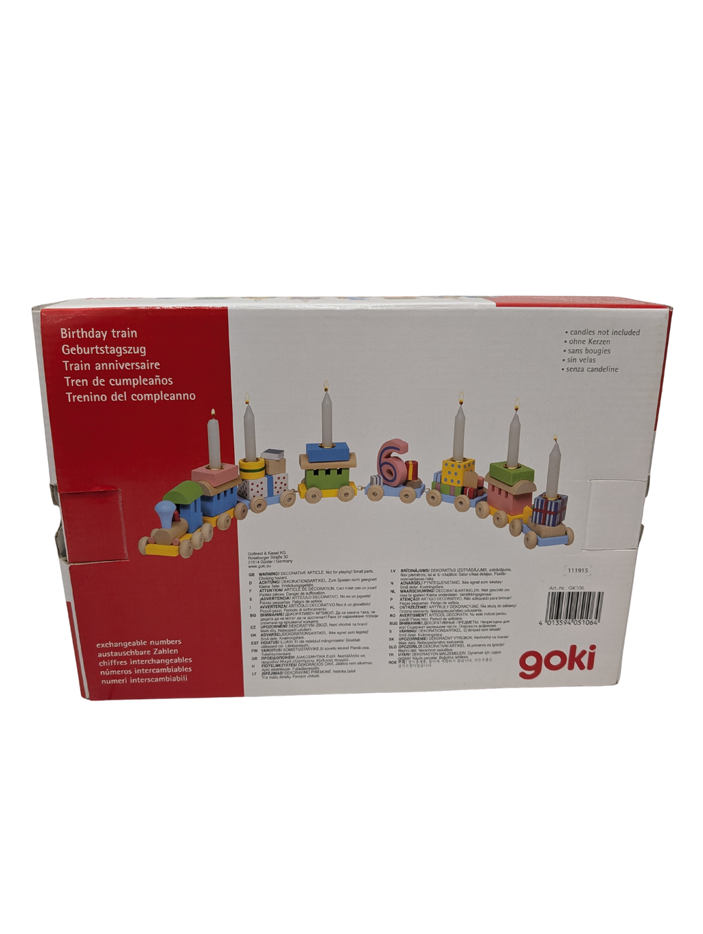 Train d'Anniversaire en Bois – Goki