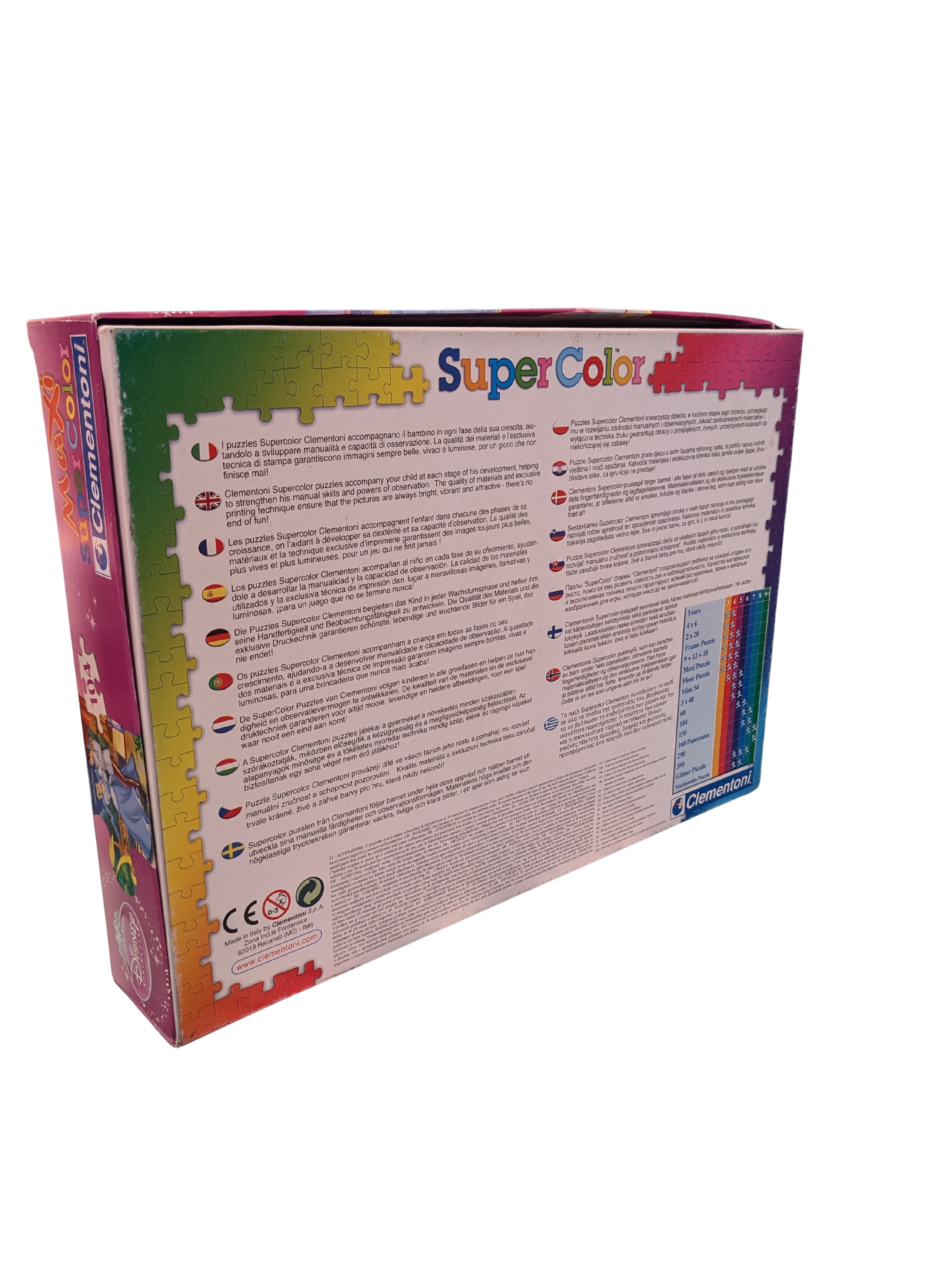 Puzzle 104 pièces Disney Princess SuperColor Maxi – Clementoni