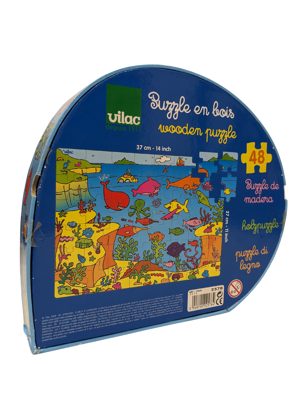 Puzzle en bois 48 pièces « Baleine » – Vilac