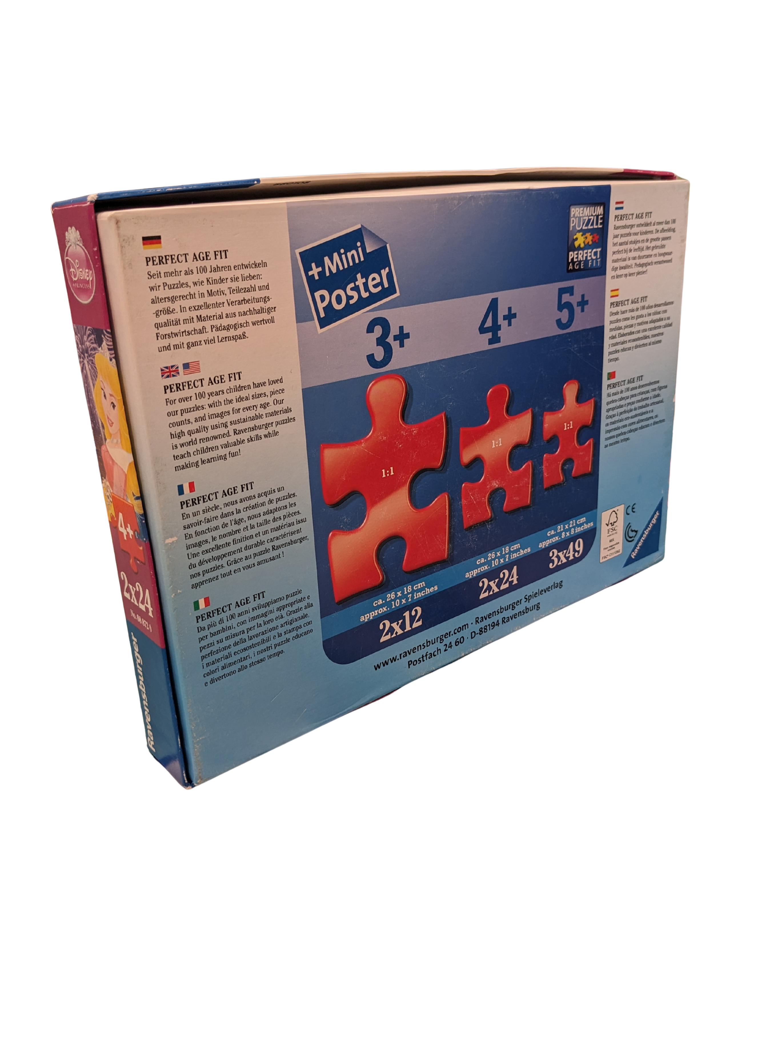 2 Puzzles Les princesses réunies – 2 × 24 pièces – Ravensburger