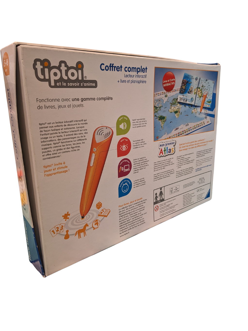 Coffret Tiptoi – Lecteur + Livre + Planisphère – Ravensburger