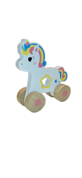 Jumbo – Licorne en bois à roulettes